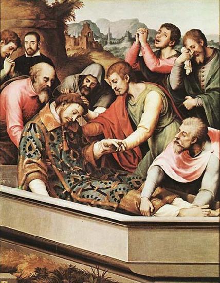 Juan de Juanes The Entombment of St Stephen Martyr oil painting image